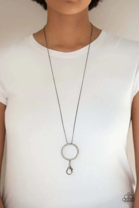 Paparazzi Accessories - Center of Attention #L - Black Necklace