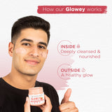 How to use Glowey Face Pack, Scrub and Cleanser 3 in 1 Face Pack