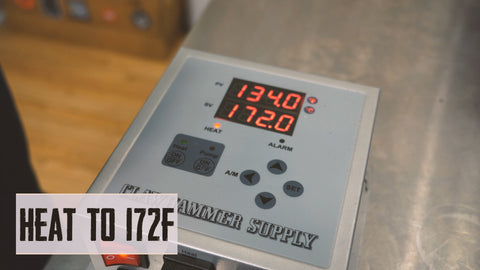 digital brewing controller set to 172