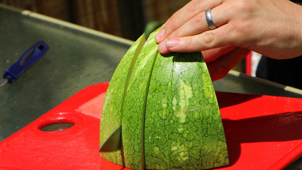 Slice Watermelon and Remove Rind
