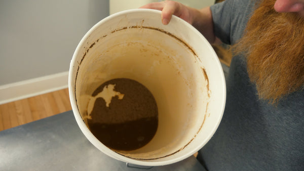 yeast at the bottom of a fermenter