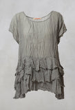 Ruffled Top in Donkey