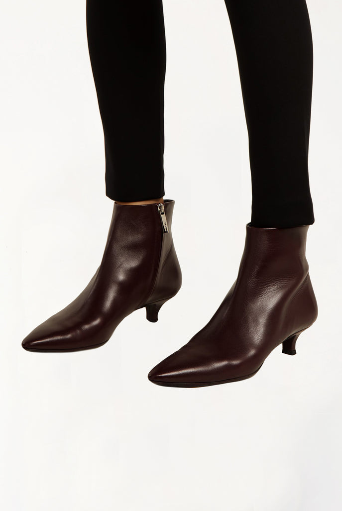 the row coco leather ankle boots