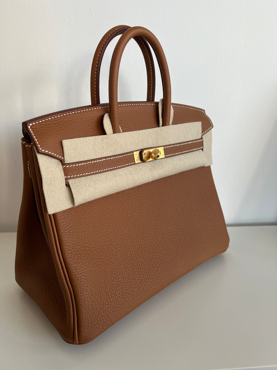 birkin 25 togo gold