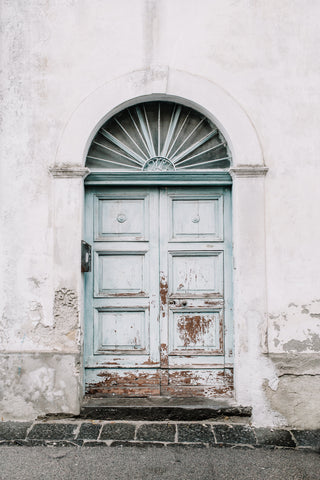 Antique Blue Old World Door