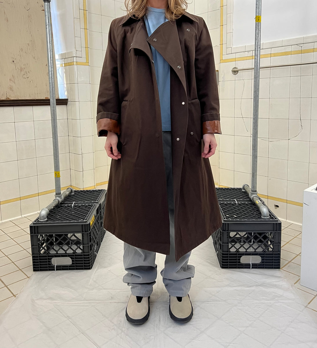 ご注意ください 2000ss miumiu fake gimmick trench coat