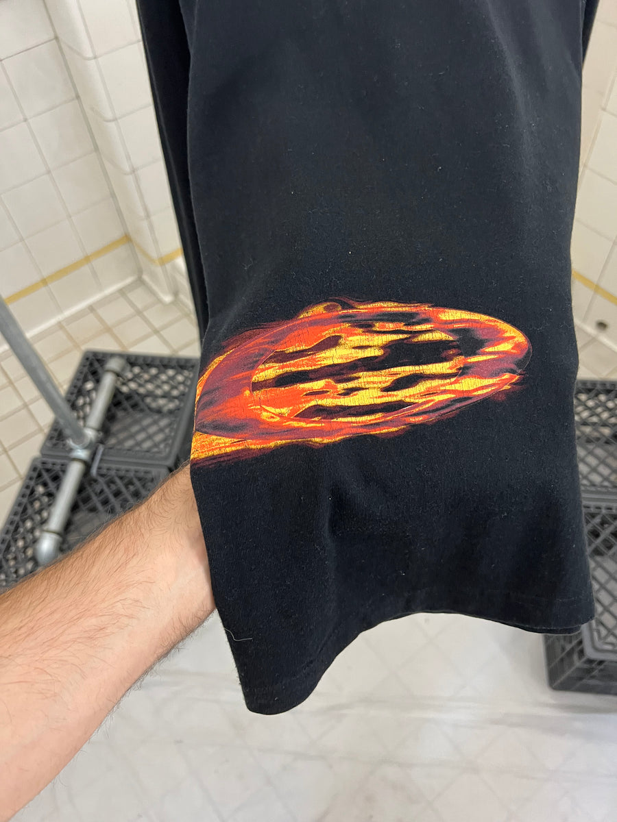 2000s Oakley Software Flame Print Long Sleeve Tee - Size S