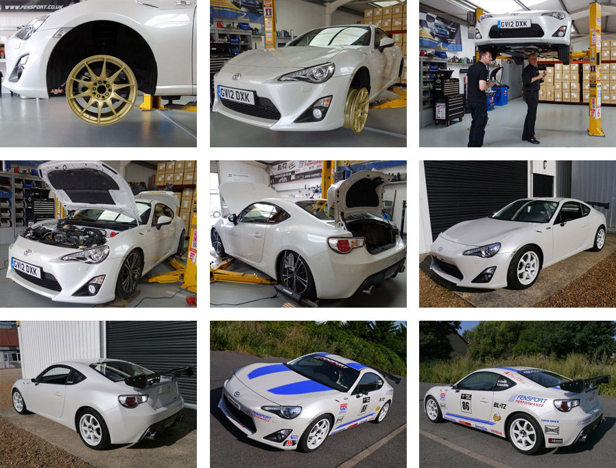 GT86 race car development begins in the Fensport workshop