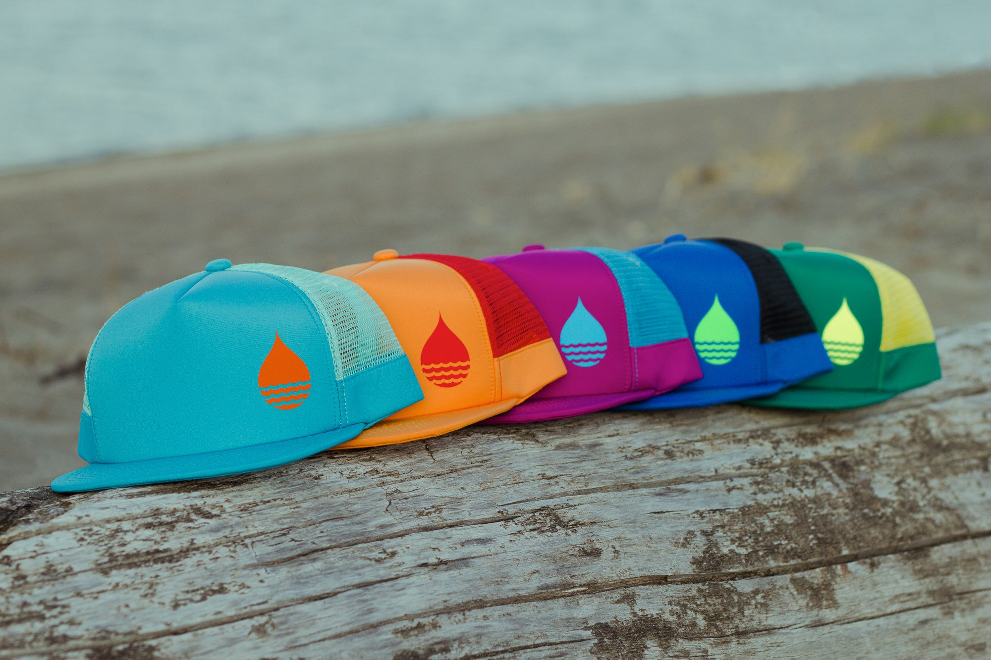 BUOY WEAR's new floating hat collection on the beach