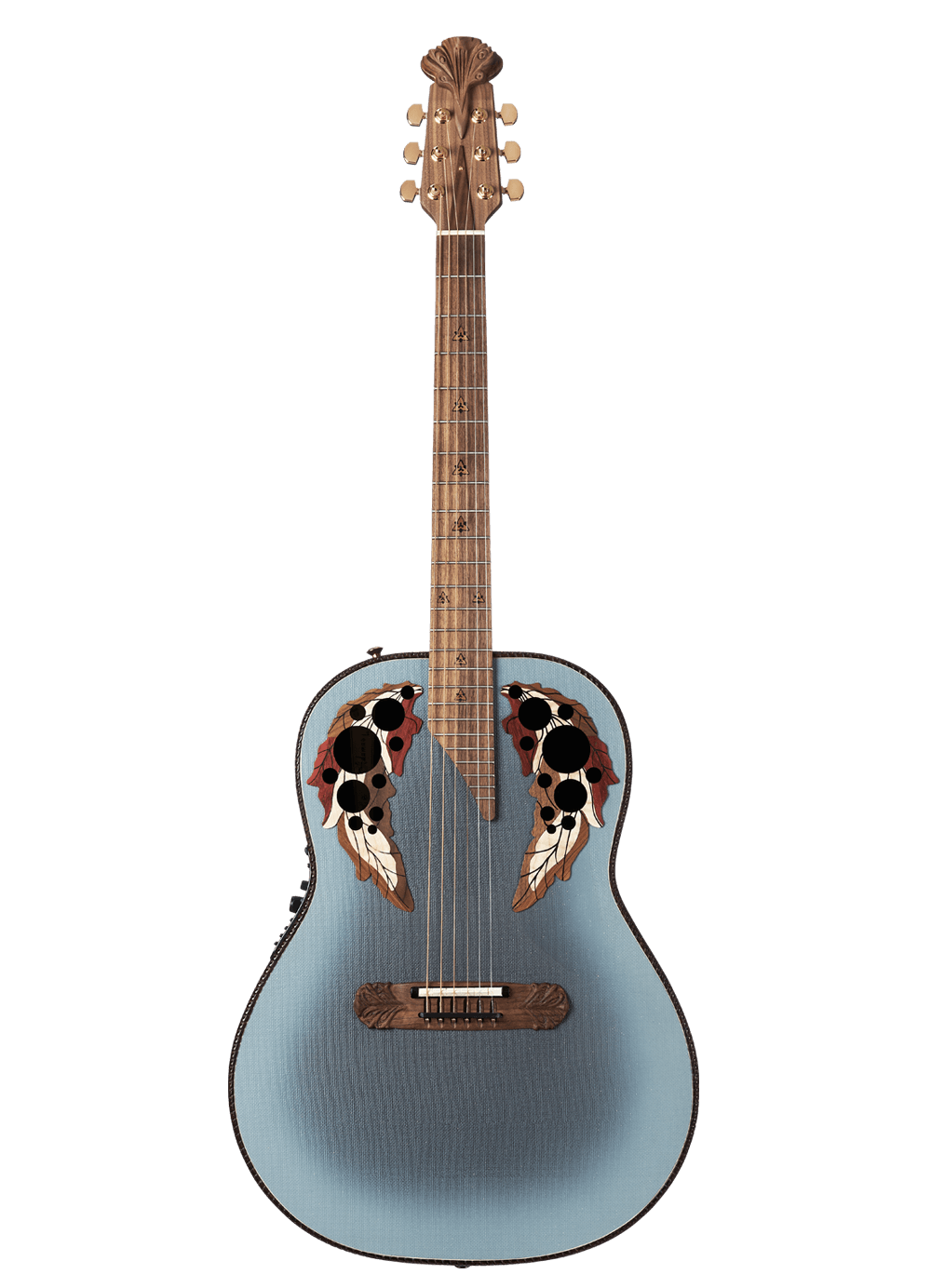 ovation acoustic guitar blue