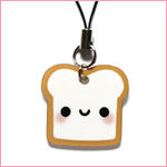 Happy Toast phone charm