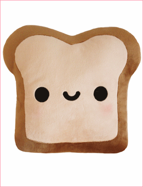 Plush Toast Pillow (double sided!)