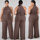 Plus Size Floral Print Sexy Jumpsuits XL-4XL