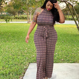 Plus Size Floral Print Sexy Jumpsuits XL-4XL