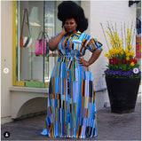 Plus Size Printed Maxi Dress XL-5XL