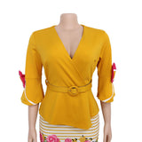 Summer And Autumn Women Printing Plus Size Dress L-3XL