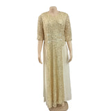 Sequins Sexy Party Wedding Robe Evening Long Dress L-3XL