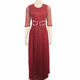 Sequins Sexy Party Wedding Robe Evening Long Dress L-3XL