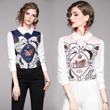 Lapel Fashion Printed Wild Shirt