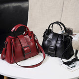 Retro Style Oil Wax Leather Shoulder Bag Handbag