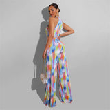 Printed Casual Stripe Women's Jumpsuit