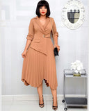 Plus Size Ruffles OL Style Dress