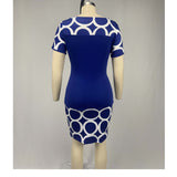 Plus Size Print OL Style Mini Dresses S-5XL