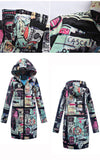 Obsolete Graffiti Cotton-padded Woman's Coat