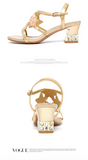 Gretchen Rhinestone Sandals-Gold