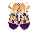 Gretchen Rhinestone Sandals-Purple