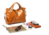 Fashion Trend Oil Wax Leather Women's Shoulder Bag