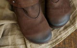 Literary retro soft bottom Martin boots_coffee