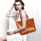 Fashion Retro Shoulder Bag Oil Wax Leather Handbag Bag