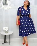 Polka Dot Plus Size Dress