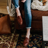 Womens Brown Casual All Season Loafers