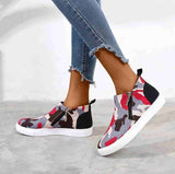 Round Toe Platform Zipper Daily Sneakers