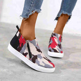 Round Toe Platform Zipper Daily Sneakers