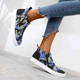 Round Toe Platform Zipper Daily Sneakers