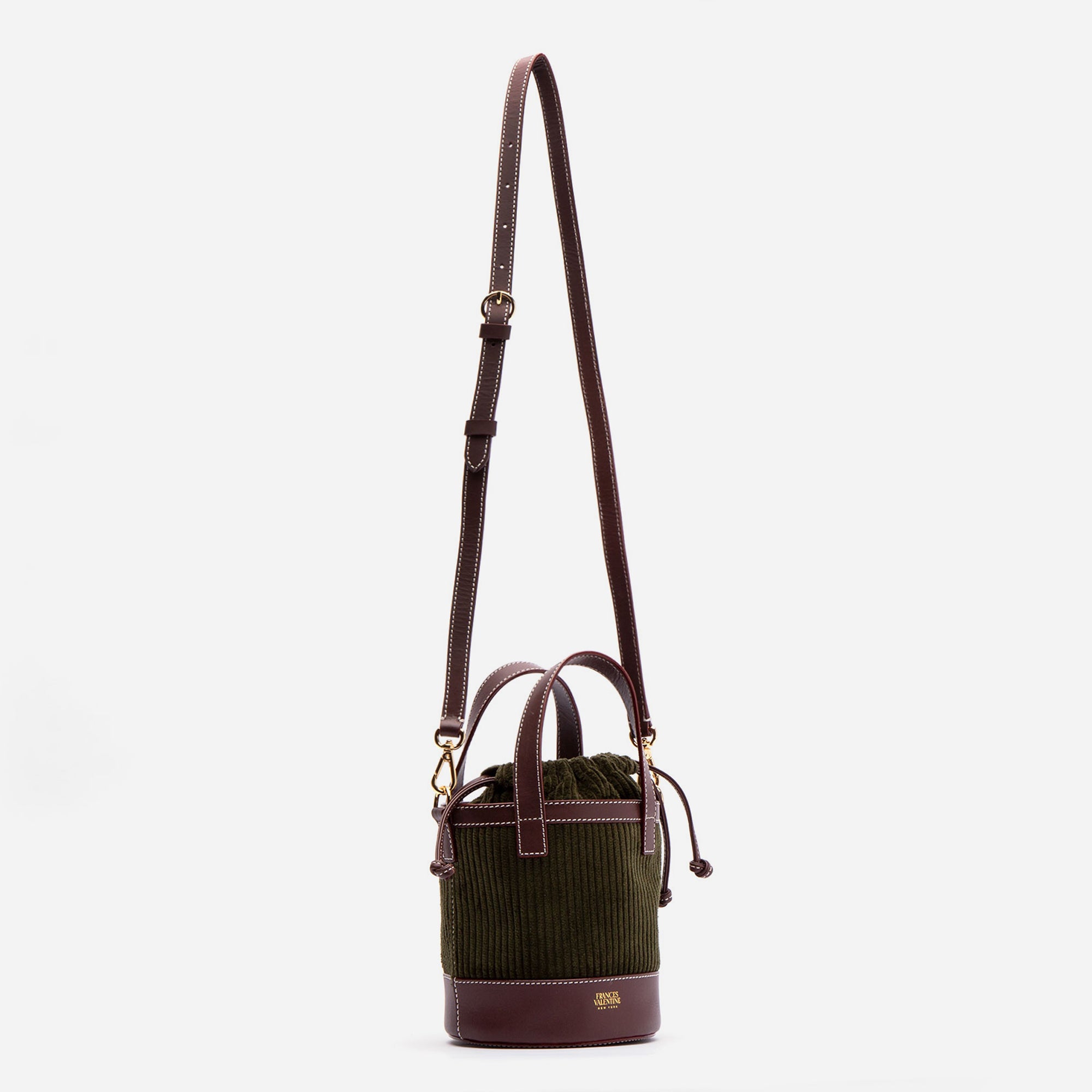 Small Corduroy Bucket Bag Olive