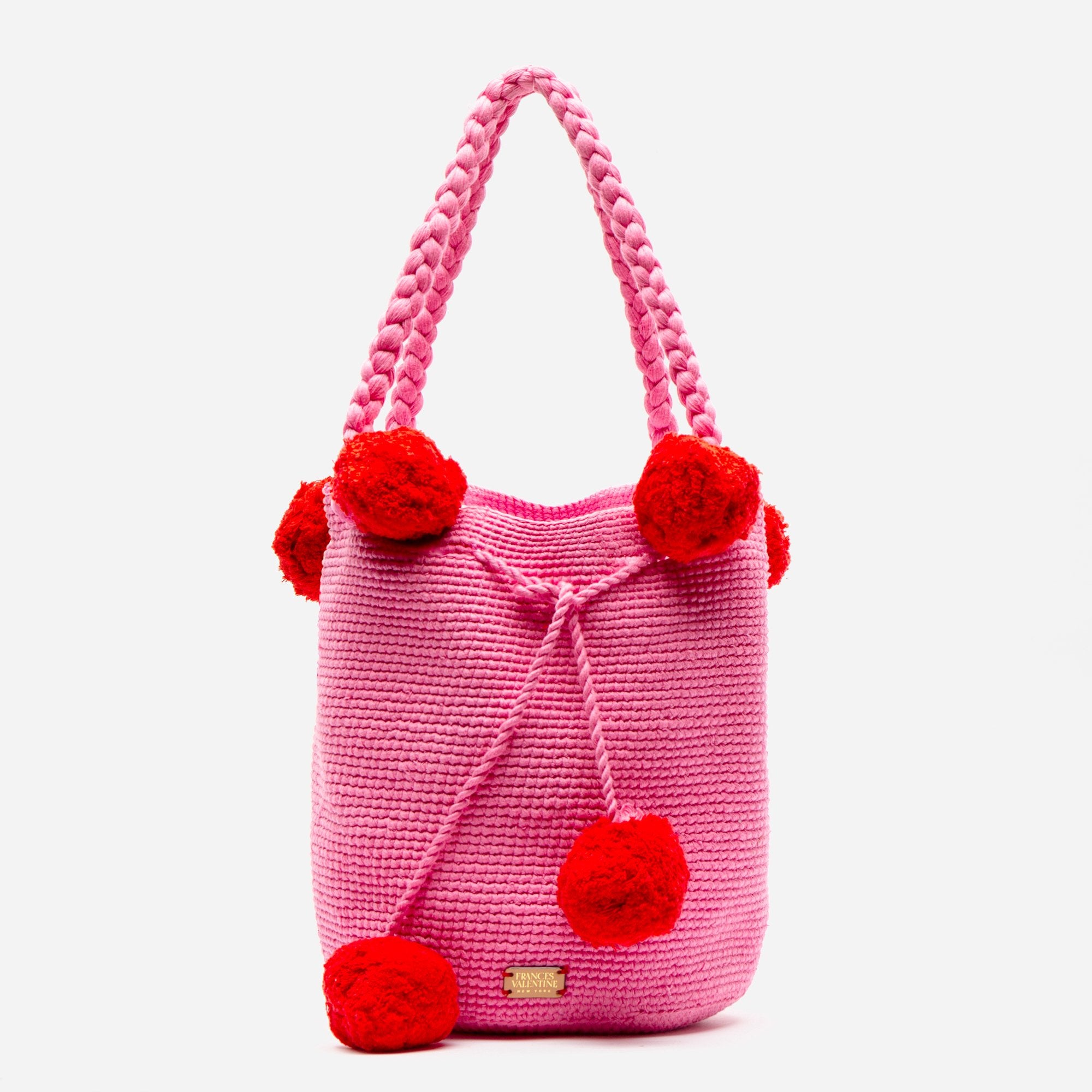 Haley Woven Bucket Pink Coral
