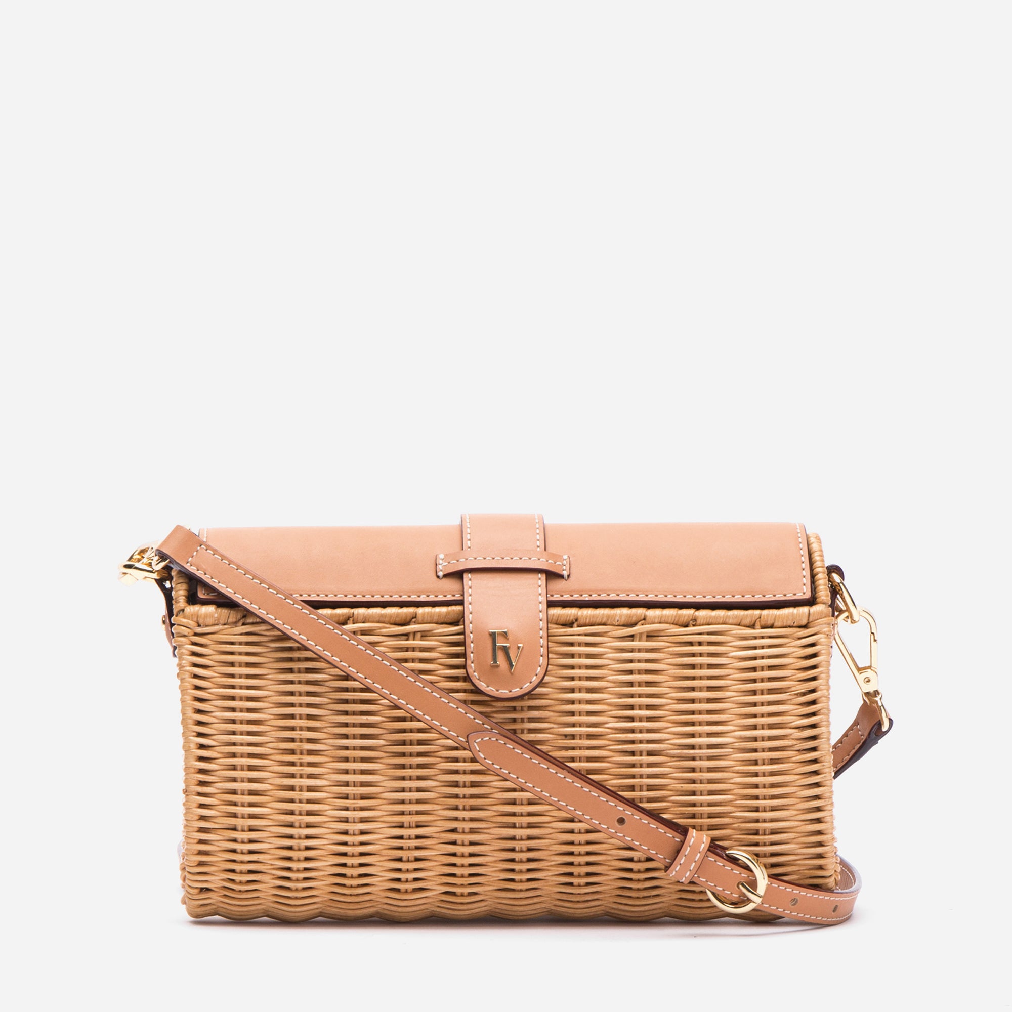 Betsy Wicker Basket Bag Natural
