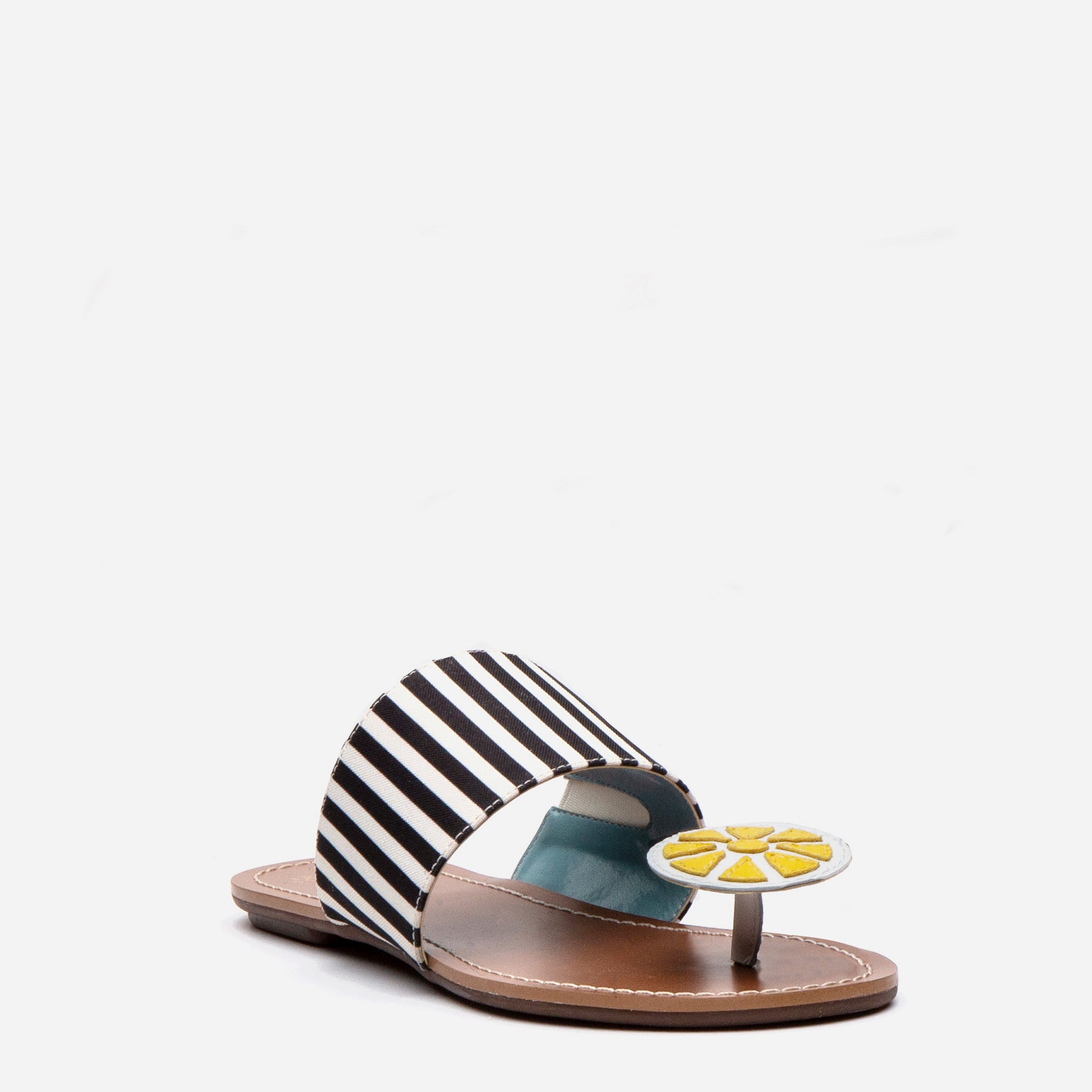 Clementine Citrus Sandals Black Yellow