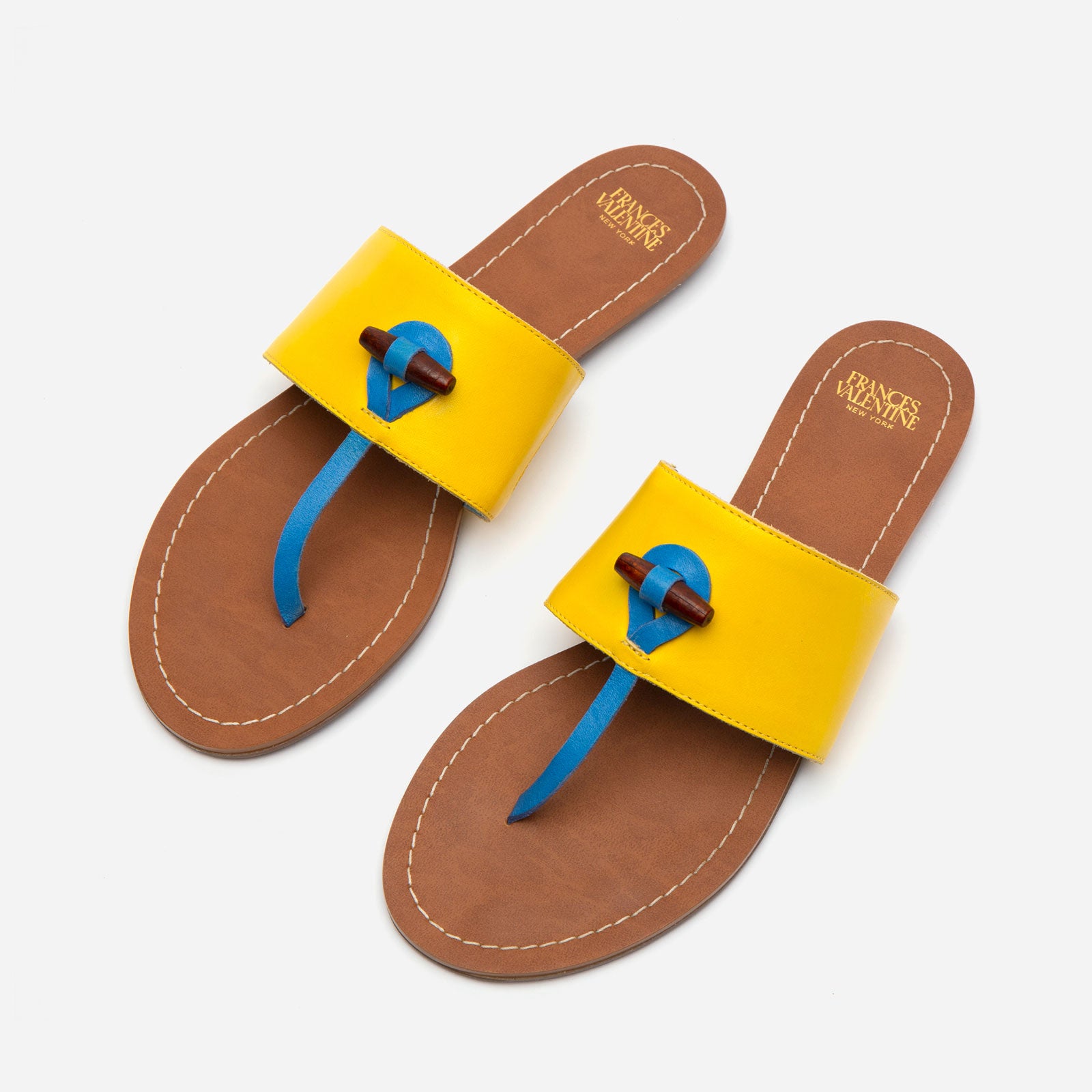 Toggle Leather Sandal Yellow