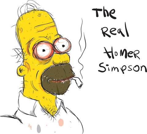 The "Real" Homer Simpson illustration by Lance Ingwersen