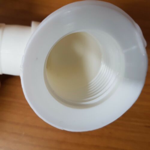 CARAVAN SINK WASTE OUTLET PLASTIC WHITE 90 DEGREE RIGHT ANGLE 25MM 006073