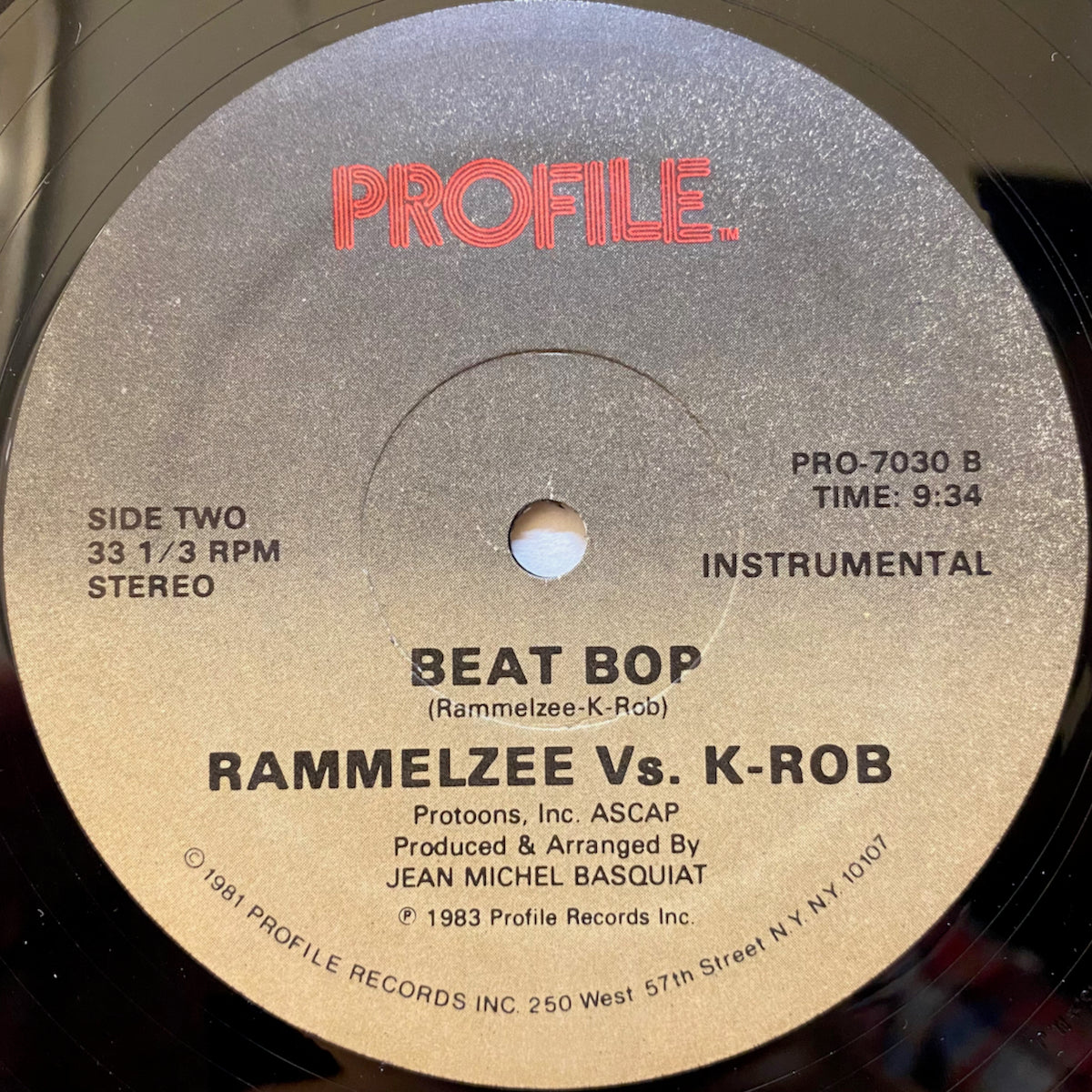 Rammelzee Vs. K-Rob / Beat Bop | VINYL7 RECORDS