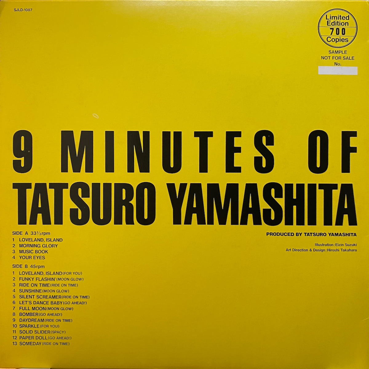 Tatsuro Yamashita / 9 Minutes Of Tatsuro Yamashita | VINYL7 RECORDS