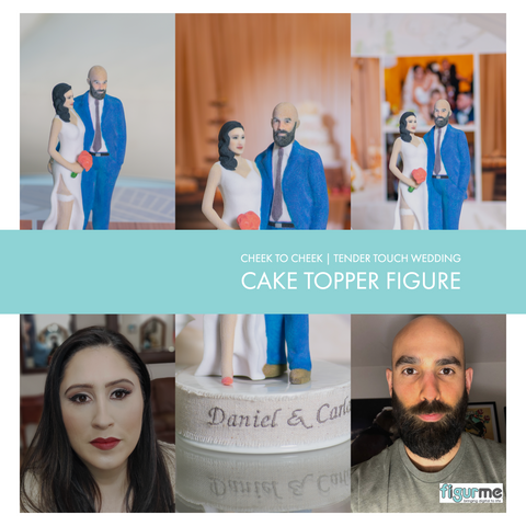 Cheek to Cheek | Tender Touch Wedding Cake Topper Figure