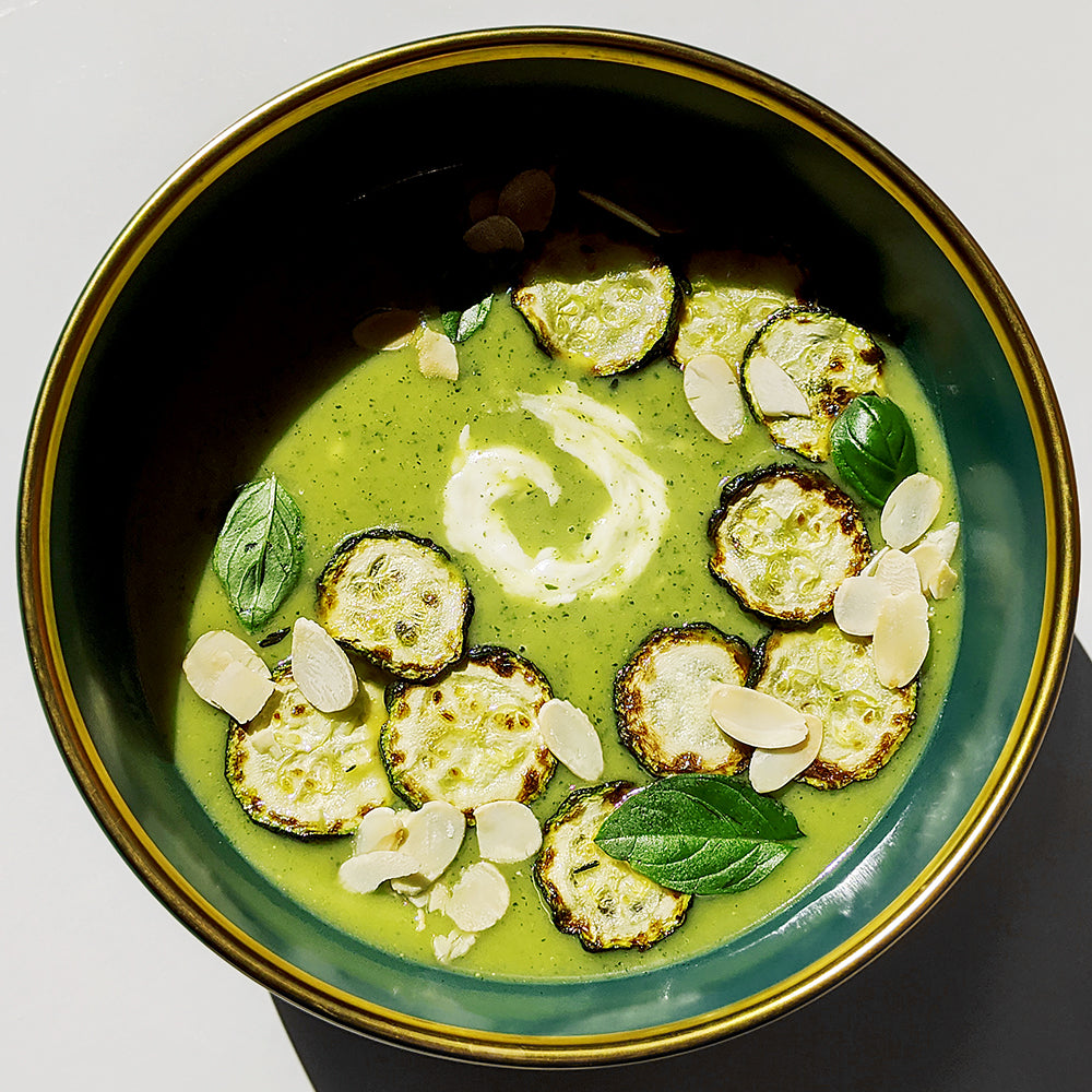 Creamy Zucchini and Basil Soup