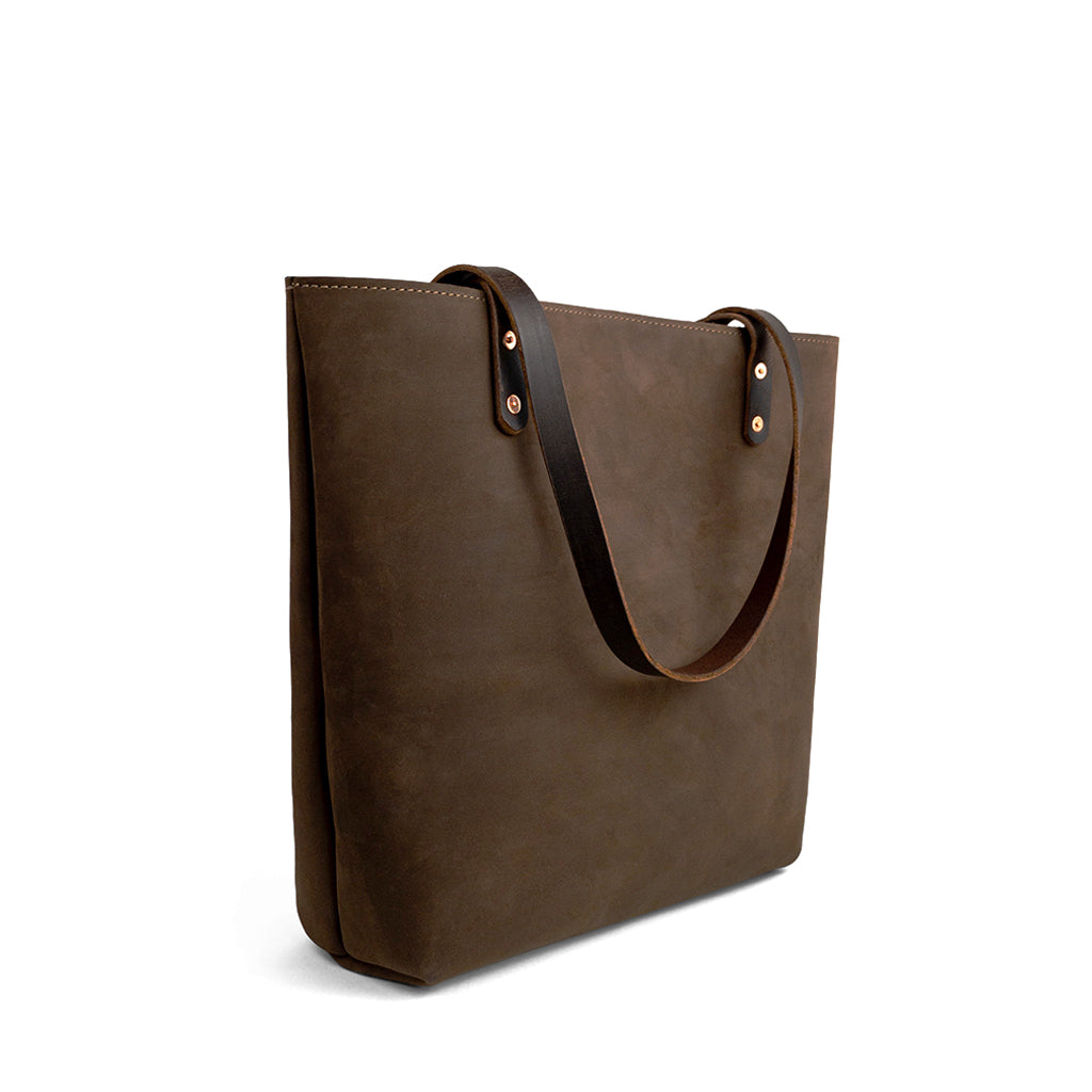 handmade leather tote